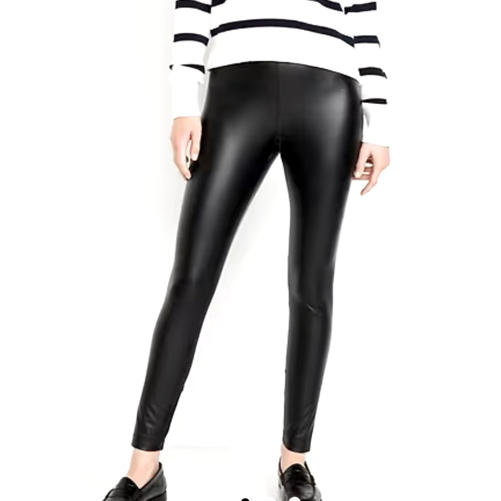 Old Navy Black Faux Leather Leggings NWT 2X
